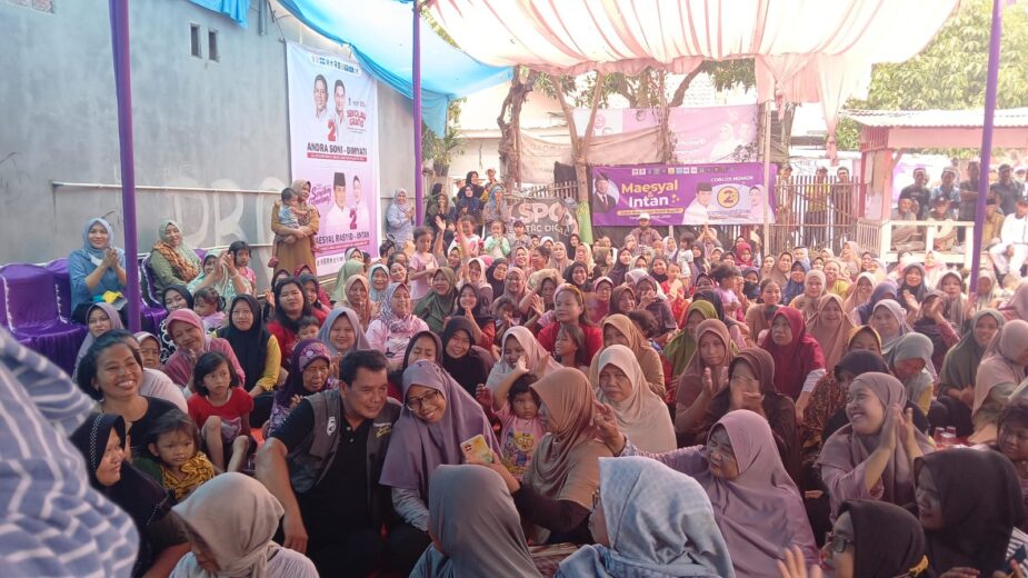 Warga Teluknaga dukung Maesyal-Intan